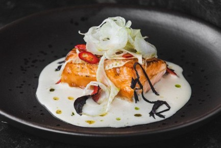 Изысканная чавыча с кокосовым йогуртом