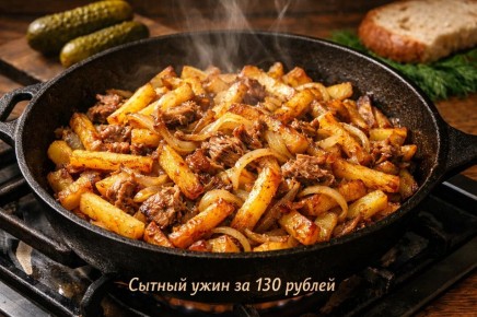 Секреты простого и сытного ужина: картошка с тушёнкой и луком