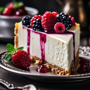 Нежный чизкейк под ягодным соусом: просто и irresistibly вкусно