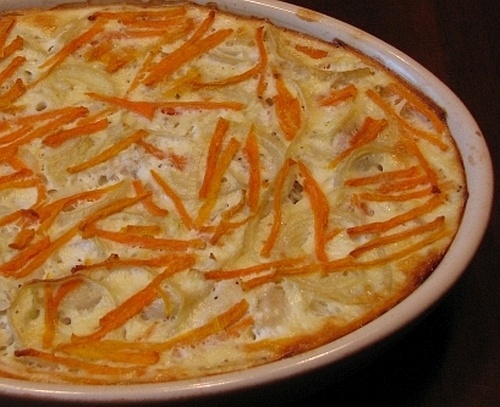 Рыбная запеканка с тыквой